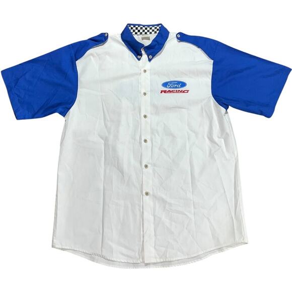 Ford Racing Pit Crew Off-Road Motorsports Style Button-Up Shirt - Picture 2 of 3